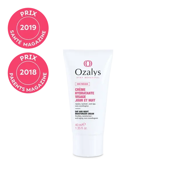 <div class="product-title-main">SOIN PRÉCIEUX</div> <div class="product-title-sub">CRÈME HYDRATANTE VISAGE JOUR ET NUIT</div> <div class="product-title-volume">40 mL</div>