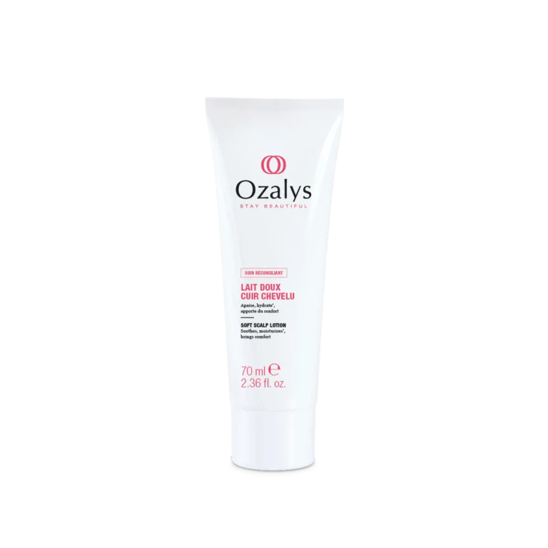 <div class="product-title-main">SOIN RÉCONCILIANT</div> <div class="product-title-sub">LAIT DOUX CUIR CHEVELU</div> <div class="product-title-volume">70 mL</div>